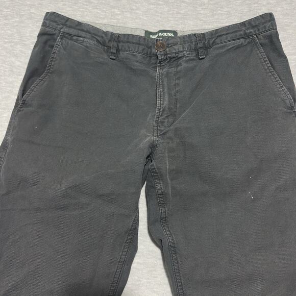 Rodd & Gunn Straight Fit Trouser Pants Mens Sz 34L (34x30) Black Textured - Picture 7 of 16